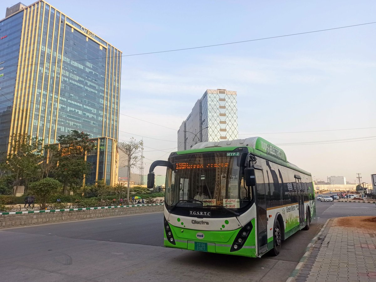 Kavali chandrakanth (@kavalichandrak1) on Twitter photo TGSRTC Started Electric Buses Between Bachupally to T-Hub.
#TGSRTC #ITCorridor #PublicTransport
<a href="/HiHyderabad/">Hi Hyderabad</a> <a href="/TelanganaCMO/">Telangana CMO</a> <a href="/TGSRTCHQ/">TGSRTC</a> <a href="/SajjanarVC/">V.C. Sajjanar, IPS</a> <a href="/Ponnam_INC/">Ponnam Prabhakar</a> <a href="/THubHyd/">T-Hub</a> <a href="/TelanganaToday/">Telangana Today</a> <a href="/XpressHyderabad/">TNIE Telangana</a> <a href="/HydcyclingRev/">HydCyclingRevolution</a> <a href="/DigitalMediaTG/">Telangana Digital Media Wing</a> <a href="/ANI/">ANI</a> <a href="/GoogleIndia/">Google India</a> <a href="/TravelTelangana/">Telangana Tourism</a> TGSRTC Started Electric Buses Between Bachupally to T-Hub.
#TGSRTC #ITCorridor #PublicTransport
<a href="/HiHyderabad/">Hi Hyderabad</a> <a href="/TelanganaCMO/">Telangana CMO</a> <a href="/TGSRTCHQ/">TGSRTC</a> <a href="/SajjanarVC/">V.C. Sajjanar, IPS</a> <a href="/Ponnam_INC/">Ponnam Prabhakar</a> <a href="/THubHyd/">T-Hub</a> <a href="/TelanganaToday/">Telangana Today</a> <a href="/XpressHyderabad/">TNIE Telangana</a> <a href="/HydcyclingRev/">HydCyclingRevolution</a> <a href="/DigitalMediaTG/">Telangana Digital Media Wing</a> <a href="/ANI/">ANI</a> <a href="/GoogleIndia/">Google India</a> <a href="/TravelTelangana/">Telangana Tourism</a>