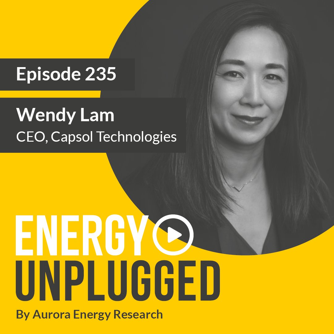 📣Episode 235 of #EnergyUnplugged is out now! This week we're thrilled to welcome Wendy Lam, CEO of Capsol Technologies to the podcast! She joins our Head of Nordics &amp; Baltics, Alexander Esser, to discuss the future of industrial decarbonisation. 🍃

🎧auroraer.com/podcast/