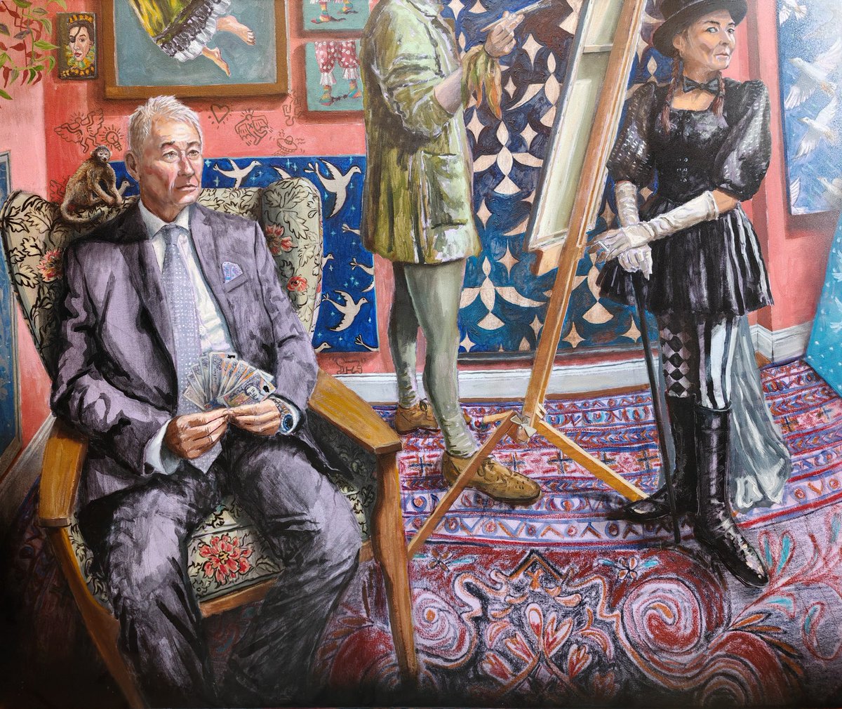 will_teather's tweet photo. Can any one guess the narrative behind this painting?
Oil on canvas, 100 x 120cm
#contemporaryartist #contemporaryart #contemporarypainting #figurativeart #oilpainting #willteather https://t.co/Du5KszspRC
