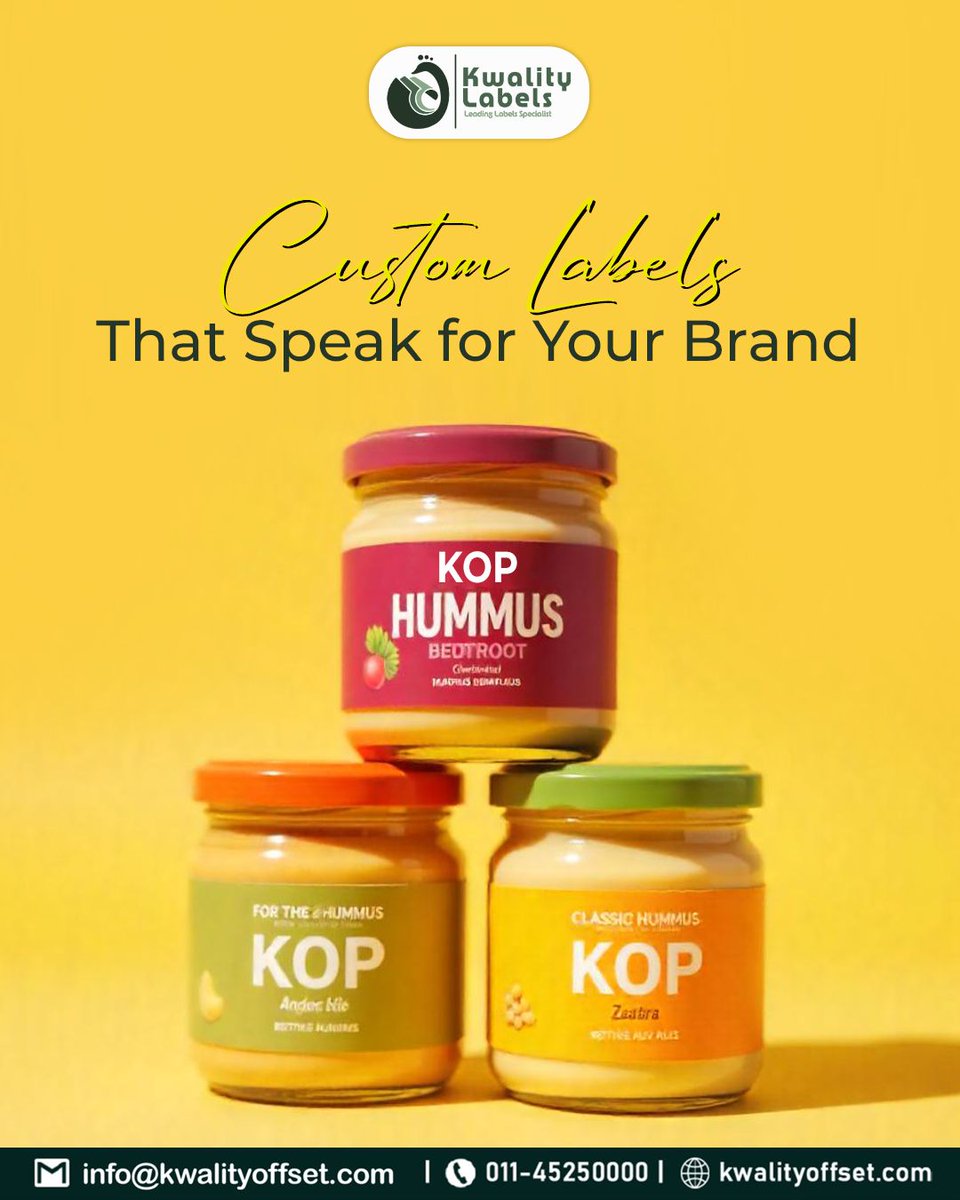 KwalityOffset's tweet image. Labels that tell your brand’s story! Let your packaging speak volumes with customized designs that stand out. 🏷️
.
.
For more details visit our website @ kwalityoffset.com or call @ 011 4525 0000
.
.
#CustomLabels #CustomBranding #KwalityLabels #StandOutPackaging