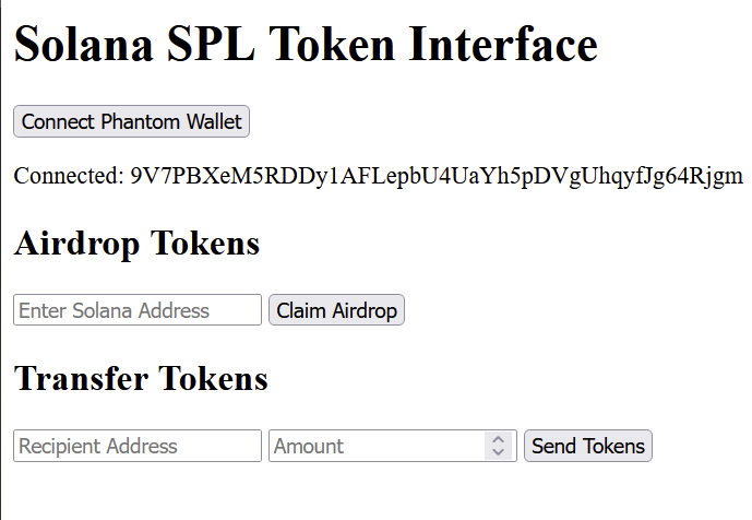 Okay... ya know... it's ugly, but it's a work in progress. and really just testing back end. But we were able to connect phantom wallet to the backend -> front-end.

Who wants to be a guinea pig