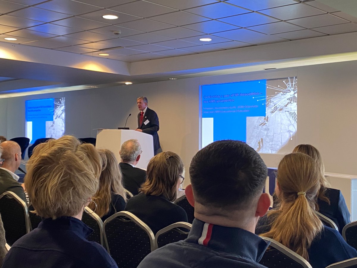 Prof Christopher Smith speaking on the importance of Horizon. The benefits of collaboration are enormous; this is a flexible instrument that allows so many to benefit across Europe, and connecting us with 145 countries around the world, in multilateral equitable partnerships.