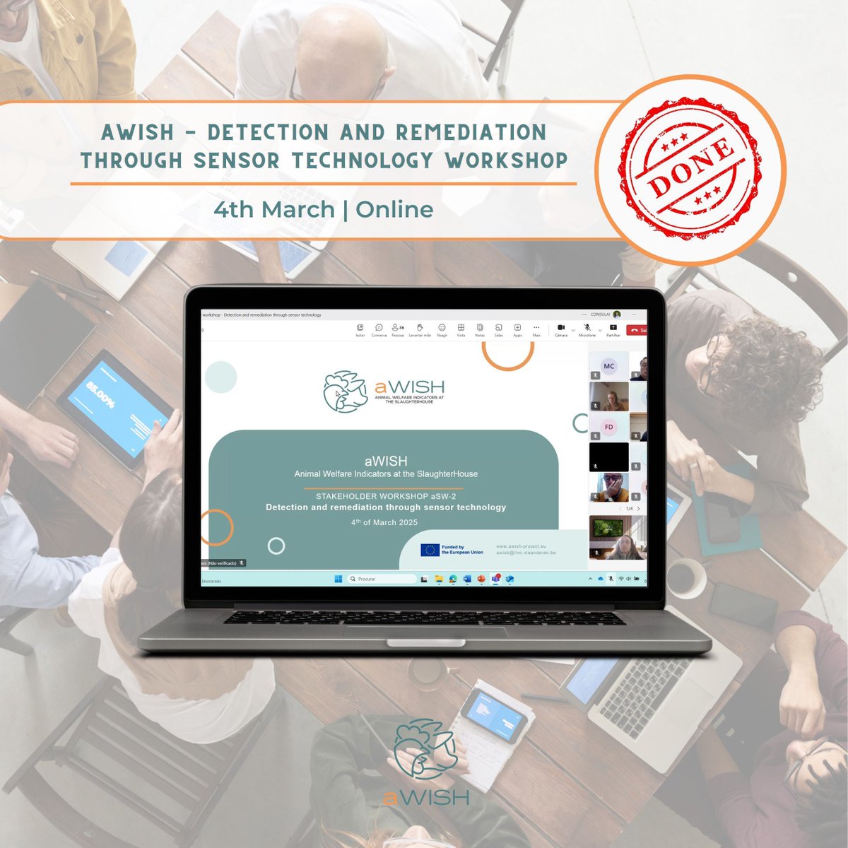 ✅ "Detection and Remediation Through Sensor Technology" – aWISH Workshop was a great success! Participants explored how sensor technology is revolutionizing animal welfare in broilers and fattening.

🙌 Thank you to all speakers and attendees and stay tuned for more updates!