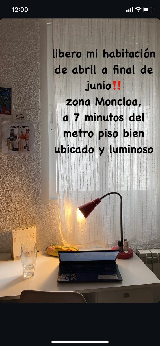 galaalrcn's tweet image. solo xicas, libero mi habitación en Moncloa!!!!! #madrid #pisomadrid #pisocompartido #buscomadrid #moncloapiso #moncloa