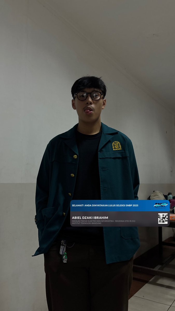 abieldzk's tweet photo. AKU BERHASIL TEMAN TEMAN‼️
#snbp #SNBP2025 #steir #itb https://t.co/VUNmXlqJyz