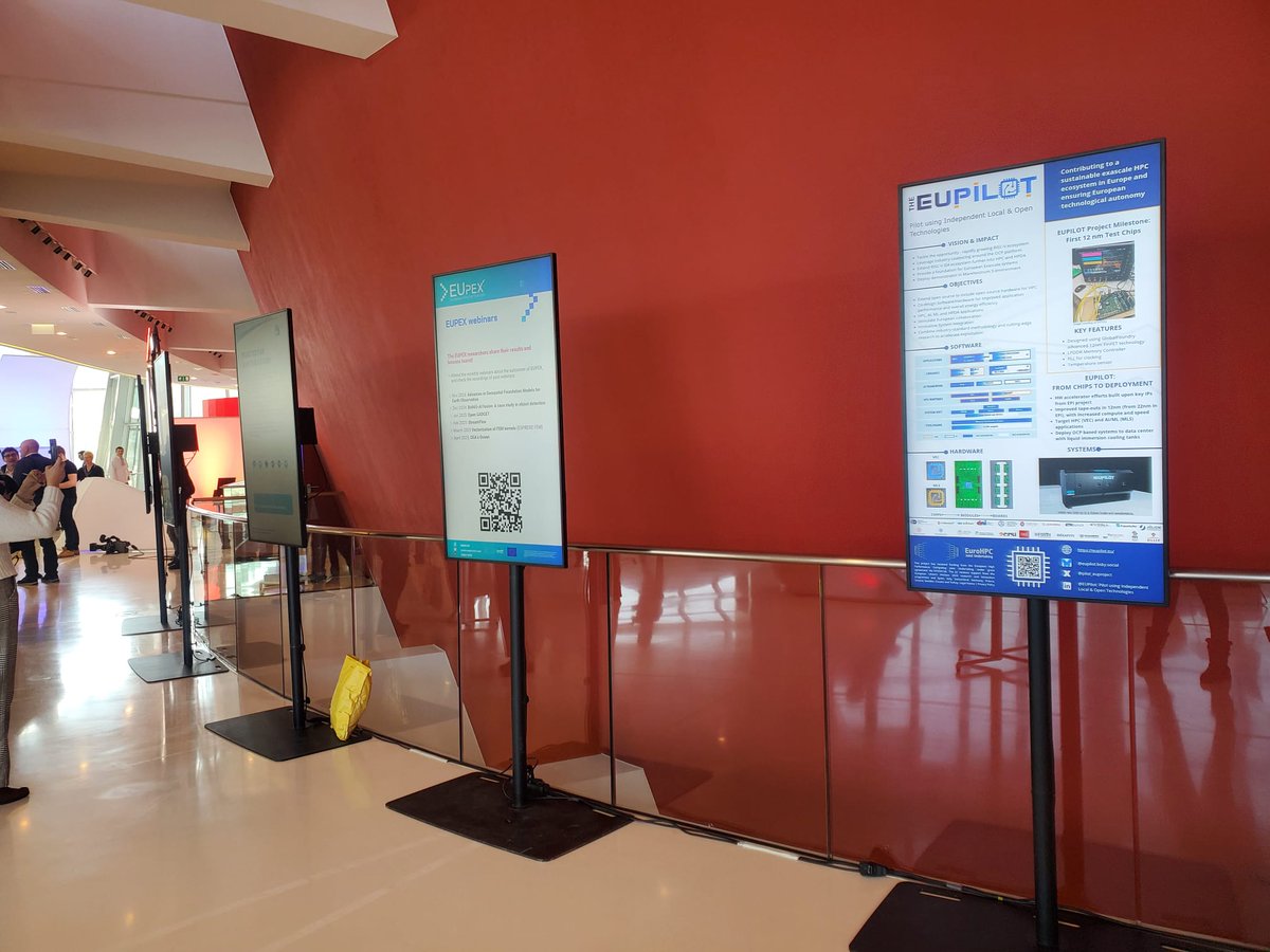 pilot_euproject's tweet photo. 🚀#EuroHPCSummit2025 in on! Where to find us?
Project poster session: discover more on #EUPILOT, everyday 15:30-16:30
19/03: Session, 11:00 - 12:30, Room S1
Future Technologies Powering the Current and Upcoming European Supercomputing Infrastructure: The Road to EU Sovereignty https://t.co/W9P3OwPb4R