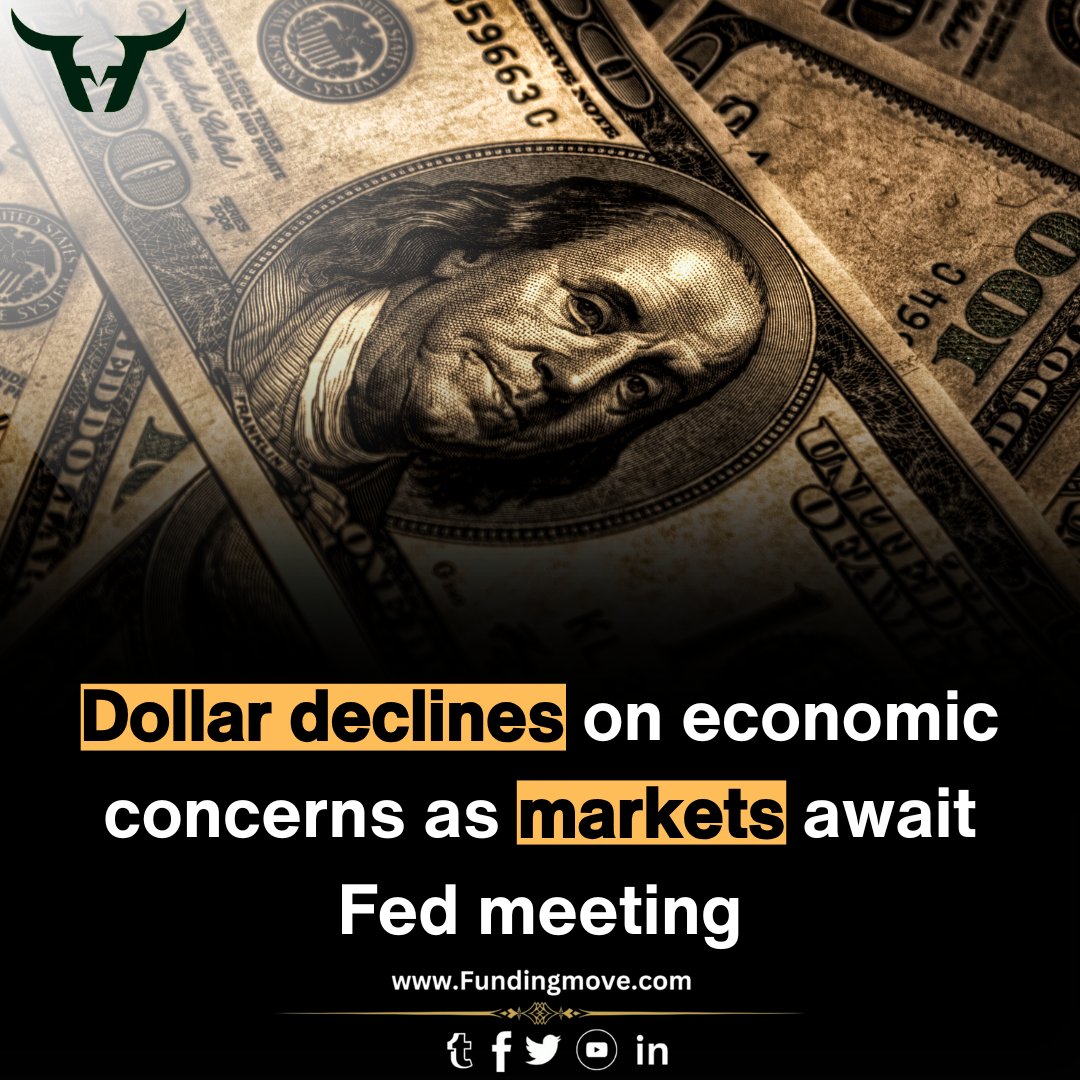 FundingMove_com's tweet photo. 💵 Dollar dips on economic concerns as markets await Fed meeting! 📉👀 #Forex #FederalReserve #USD #MarketWatch https://t.co/9LOfhz33fg