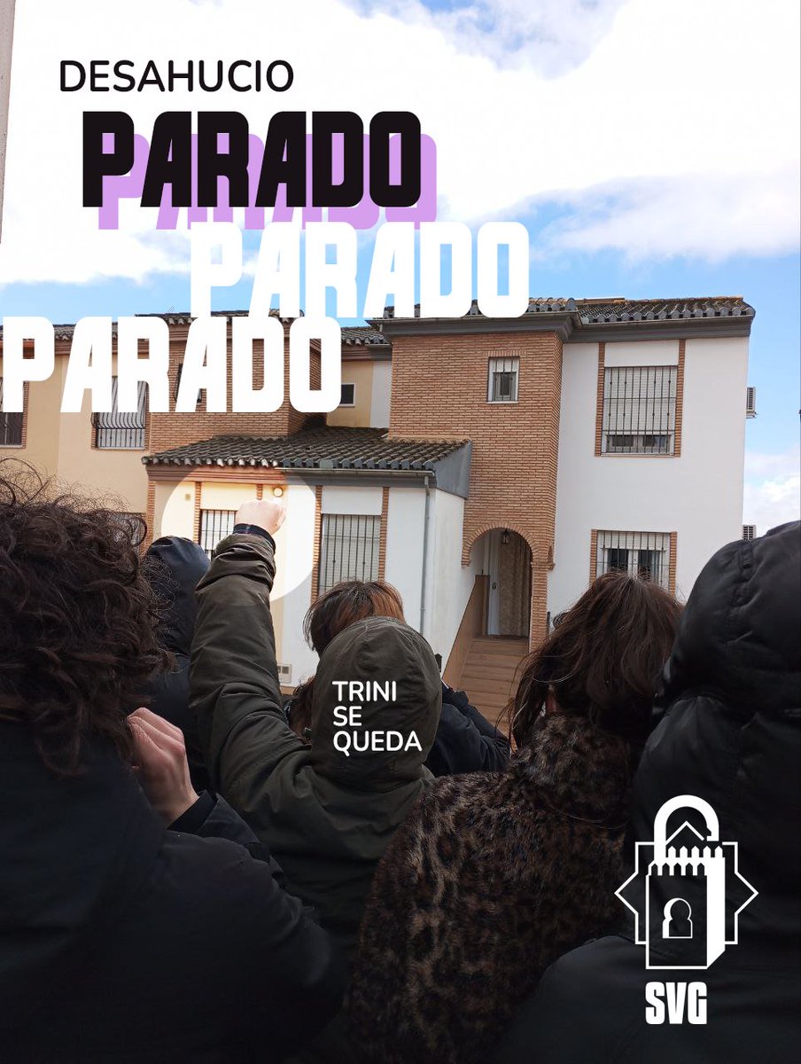 SVGranada's tweet photo. ✊✊✊ DESAHUCIO PARADO ✊✊✊

¡Lo hemos conseguido! 
¡Trini se queda! 

La lucha es el único camino 💥 https://t.co/D0UQecR9wb