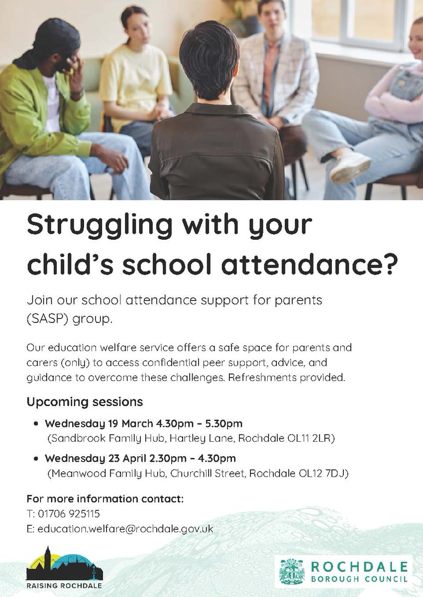 Struggling with school attendance? You’re not alone! Local family hubs are here to offer friendly support, practical guidance, and a listening ear to help your child thrive.
✅ One-on-one advice
✅ Support with routines &amp; challenges
✅ A welcoming space for all families
#SASP