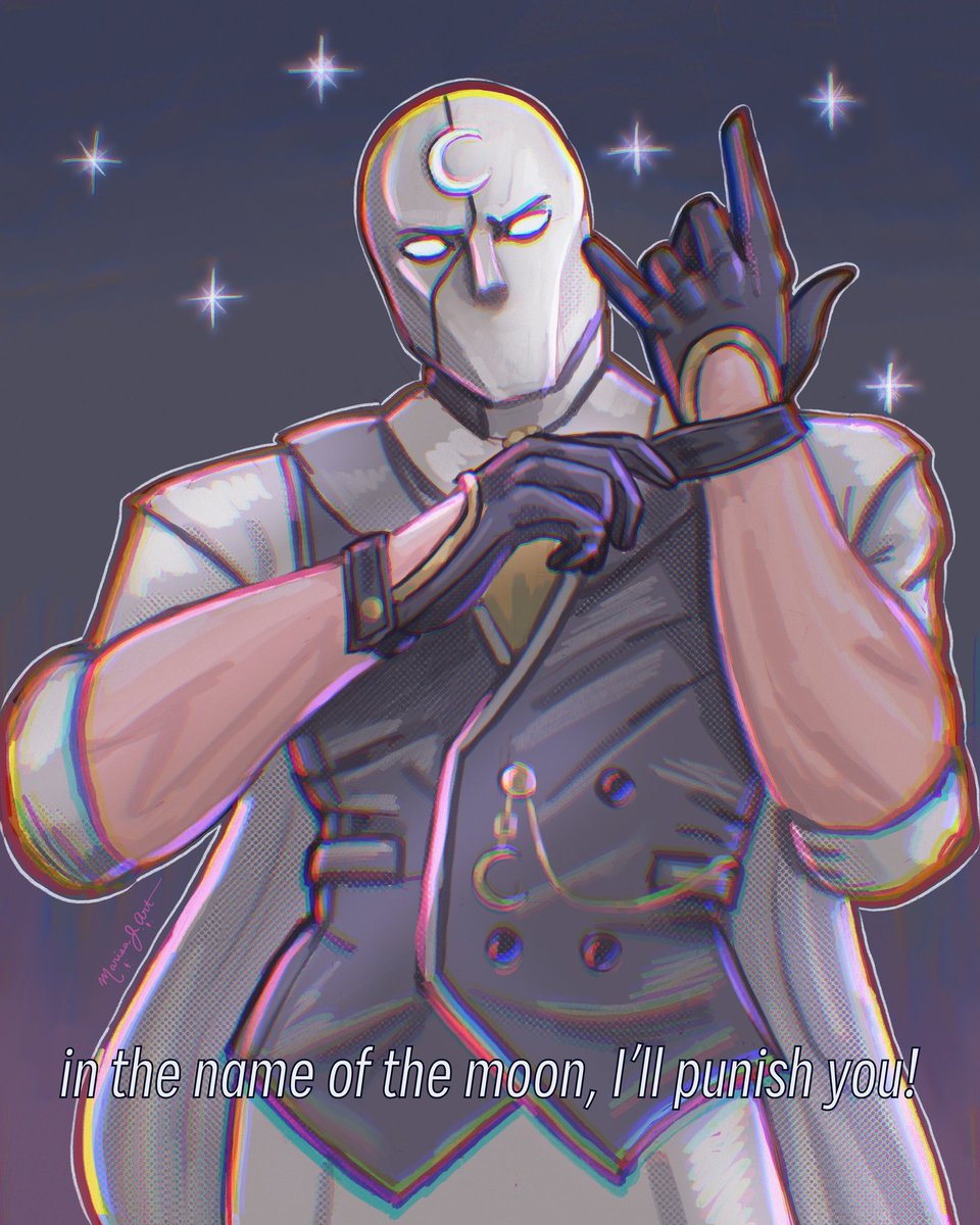 a little crossover I did last month #sailormoon #moonknight #crossover