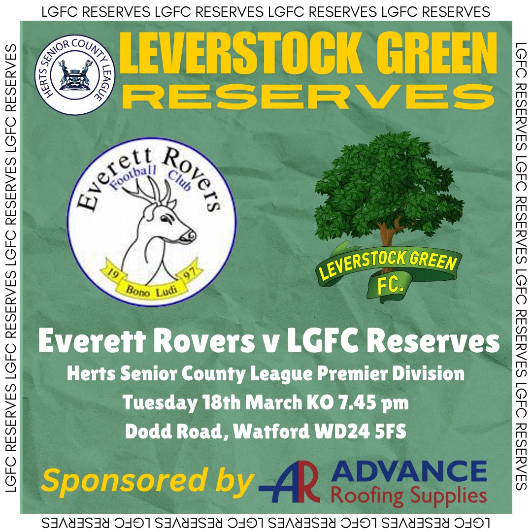 MATCHDAY!

Tonight we are away to <a href="/everettrovers1/">Everett Rovers FC Saturday Team</a> in the Acerbis <a href="/hscfl/">HSCL</a> Premier Division!

KO 7.45 pm at Leggatts Playing Fields
Admission £3, under-18s free

#UpTheRessies