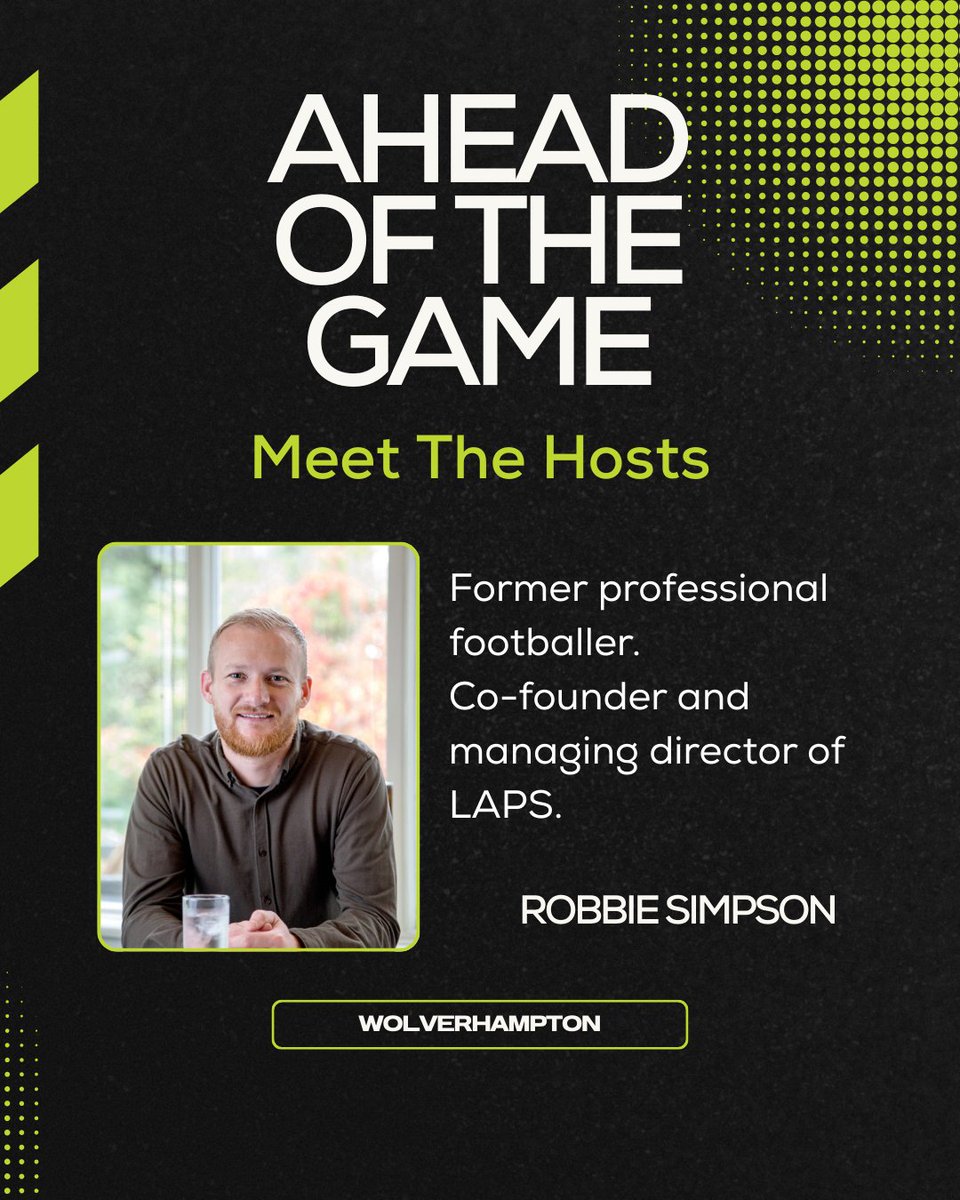 LAPS (@lapscareers) on Twitter photo Our very own <a href="/RobbieSimmo/">Robbie Simpson</a> is hosting the stage at this weeks Ahead Of The Game in Wolverhampton.
He'll be welcoming our brilliant speakers and engaging with attendees throughout the day! Our very own <a href="/RobbieSimmo/">Robbie Simpson</a> is hosting the stage at this weeks Ahead Of The Game in Wolverhampton.
He'll be welcoming our brilliant speakers and engaging with attendees throughout the day!
