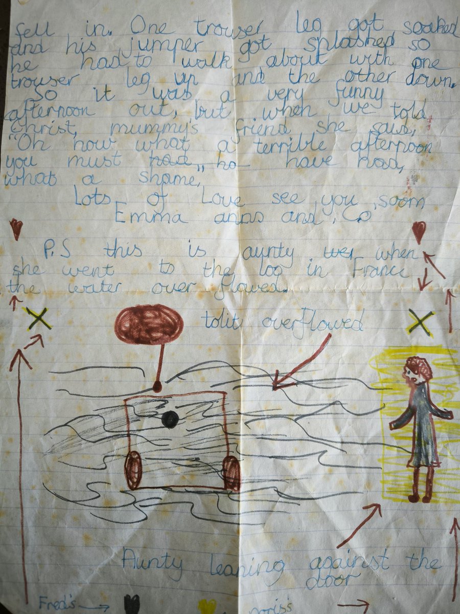 Chez_Em's tweet image. Ma has been having a clear out. 
This is a letter I wrote when I must have been about 7 years old. My handwriting here is better than it is now. As is my sense of fun 😂 🫣
Y&apos;all need to have your kids write more letters. This is priceless to me #tripdownmemorylane