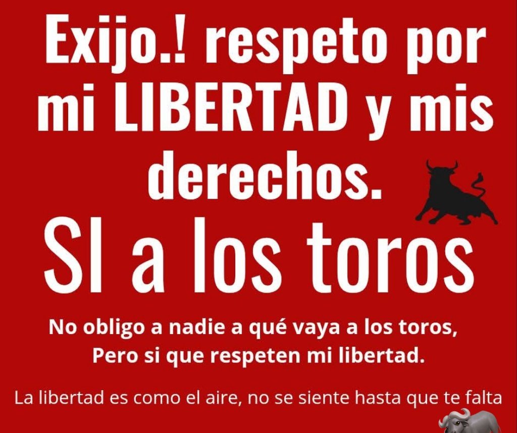 🐂#SíALosToros #CDMXesTaurino <a href="/ClaraBrugadaM/">Clara Brugada Molina</a> <a href="/Claudiashein/">Claudia Sheinbaum Pardo</a> RESPETO A MI LIBERTAD Y MIS DERECHOS! 🐂🏟️🇲🇽🐂🏟️🇲🇽🐂🏟️🇲🇽🐂🏟️🇲🇽🐂