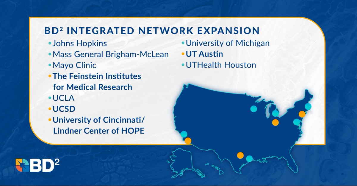 🚨 ICYMI: Last week, BD² welcomed four new sites to our Integrated Network. Learn how these new sites will help shape the future of #bipolardisorder research and care: tinyurl.com/mvr6dd3y