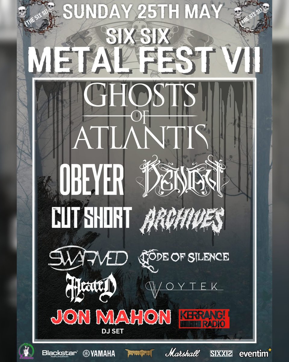 Cambridge · 25th May 2025 · Metal Fest VII at The Six Six Bar

Tickets - shorturl.at/qbhaK