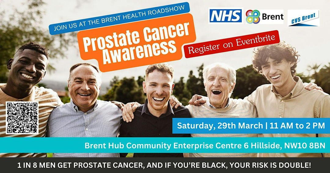#ProstateCancer is the most common cancer affecting #MensHealth. If you're Black, your risk is double!

Early detection is crucial—the sooner you find it, the easier it is to treat, so join us at the CVS Brent Health Roadshow: cvsbrent.org.uk/events/brent-h… 

#BrentCouncil