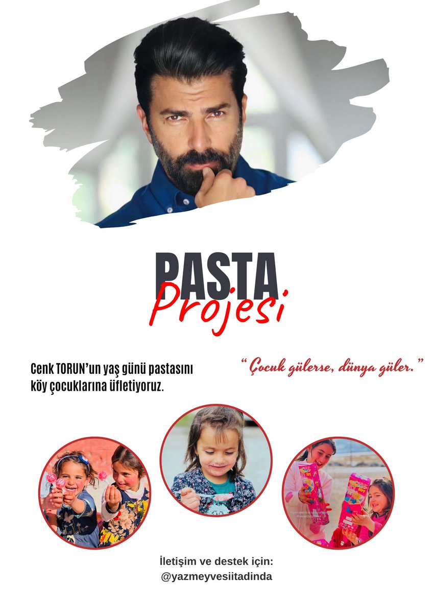 birer dilim pasta ve her çocuğun hakkı olan oyuncaklarla minik kalpleri mutlu etmek ister misiniz ? 🥰  

<a href="/CenkTorun/">Cenk Torun</a> #CenkTorun