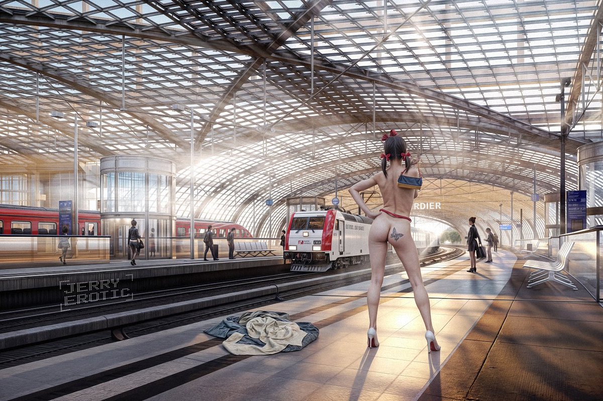 【Remaster】【露：异国车站】 
 #3DCG #DAZ #rendering