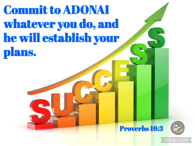 This  verse always reminds us that whatever we do, we should commit our  actions to HaShem, and our plans will be successful. Have a blessed day  everyone.