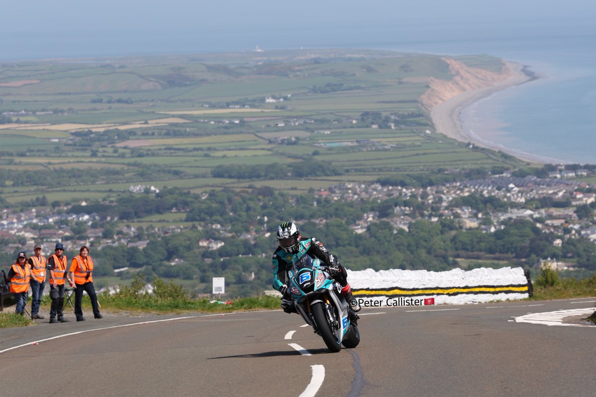 CallisterPeter's tweet image. Michael Dunlop from the 2023 TT at Guthrie’s with views down to the Ayres #michaeldunlop #visitiom