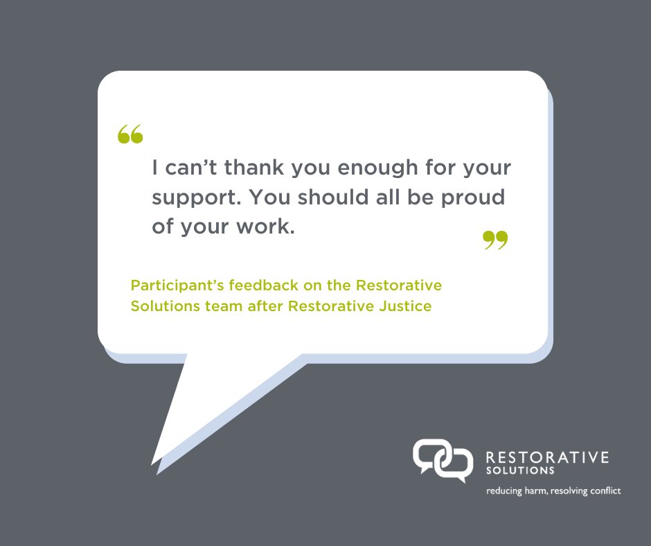 Taking part in Restorative Justice can help victims gain back a sense of control, giving them answers to questions and a voice to talk about the impact of the offender's actions. 

More info: loom.ly/J67iOLk