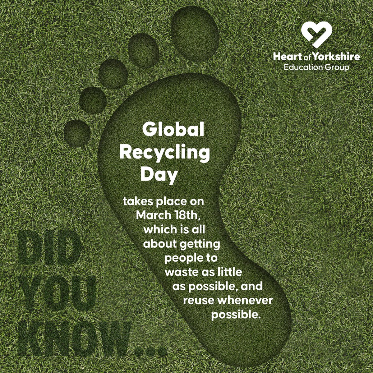 It's #GlobalRecyclingDay ♻️

We are doing our part as a Group to help reduce our carbon emissions through recycling more than ever - 100% of our waste has been diverted from landfill and over the last year, almost 30% of our waste has been recycled 🌱

#RecyclingHeroes