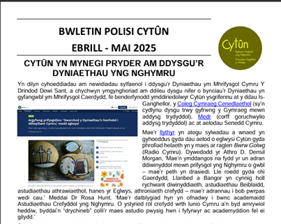 Cytûn (@cytunnew) on Twitter photo Bwletin Polisi newydd: pryder eglwysi am ddysgu'r Dyniaethau a thorri cymorth tramor; arolwg newydd Eco Church <a href="/ARochaUK/">A Rocha UK</a>; defnyddio tir eglwysig segur i gartrefu pobl <a href="/BevanFoundation/">Bevan Foundation</a>; eglwysi yn cydlynu cymunedau; swyddog polisi newydd <a href="/CytunNew/">Cytûn</a>; a mwy. cytun.co.uk/bwletin-polisi… Bwletin Polisi newydd: pryder eglwysi am ddysgu'r Dyniaethau a thorri cymorth tramor; arolwg newydd Eco Church <a href="/ARochaUK/">A Rocha UK</a>; defnyddio tir eglwysig segur i gartrefu pobl <a href="/BevanFoundation/">Bevan Foundation</a>; eglwysi yn cydlynu cymunedau; swyddog polisi newydd <a href="/CytunNew/">Cytûn</a>; a mwy. cytun.co.uk/bwletin-polisi…