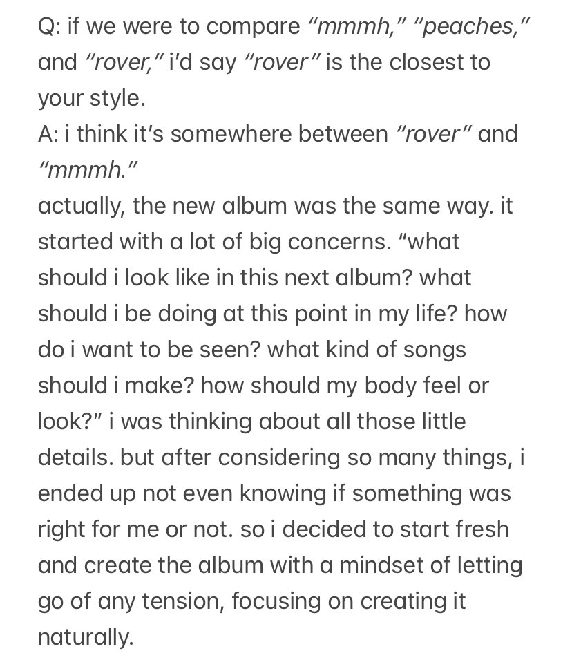 IT3OYKAI's tweet photo. Q: if we were to compare “mmmh,” “peaches,” and “rover,” i’d say “rover” is the closest to your style.
KAI: i think it’s somewhere between “rover” and “mmmh.” 🫠 https://t.co/vpzSCOrEso