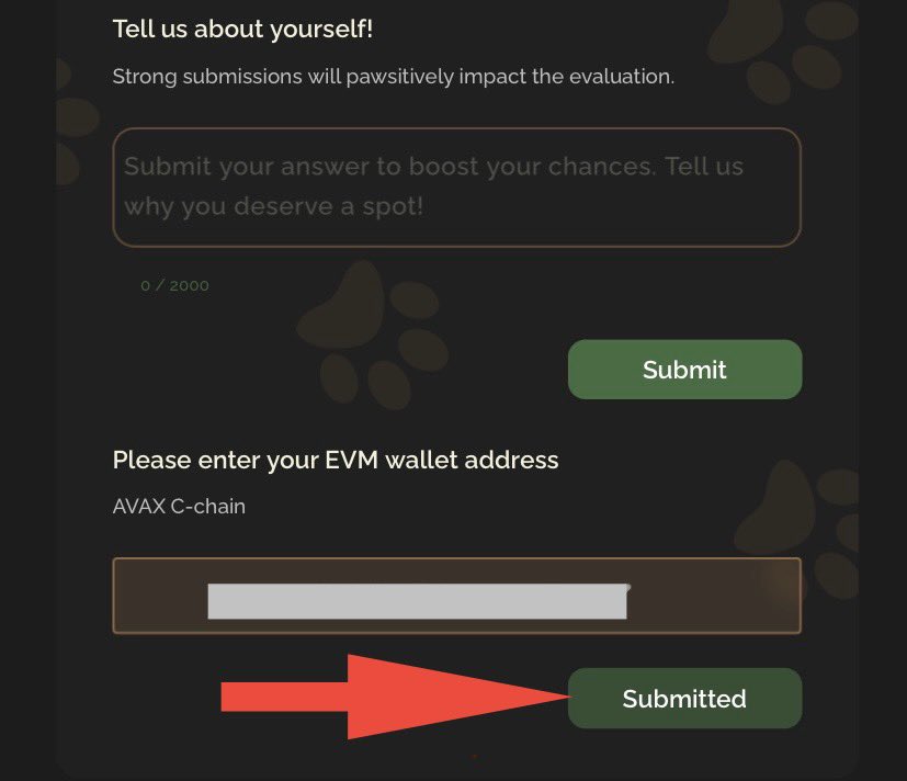 Boithebear $BOI Farmlamaya devam ediyoruz.👀

<a href="/Boithebear/">Boi</a> $BOI cüzdan sumbit açıldı,cüzdan bölümüne Avax cüzdan adresinizi girip Sumbit butonuna tıklayın.

Puanınız düşük ise yoruma $BOI etiketi ve kaç puan topladığınızı yazın elimden geldiğince destek olmaya çalışacağım.

Bol