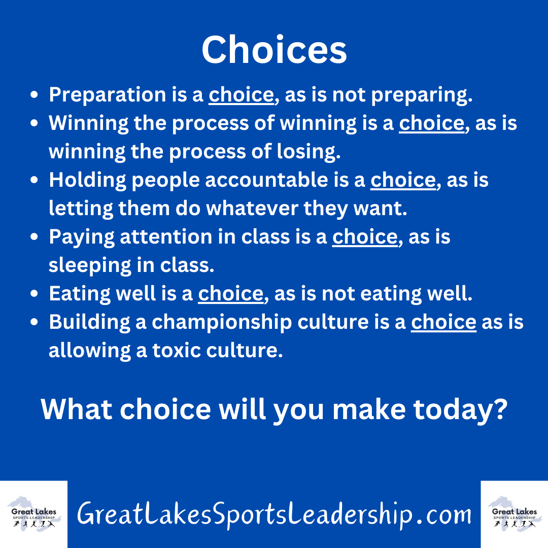 Michael K. Thompson (@coachmkthompson) on Twitter photo What choice will you make today? #choicesmatter #leadershipmatters <a href="/GLSLeadership/">Great Lakes Sports Leadership</a> What choice will you make today? #choicesmatter #leadershipmatters <a href="/GLSLeadership/">Great Lakes Sports Leadership</a>