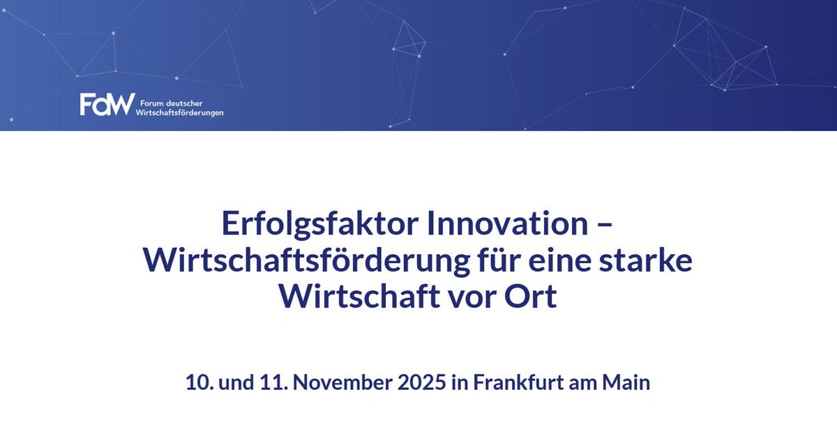 Deutsches Institut für Urbanistik - Difu (@difu_d) on Twitter photo Forum deutscher Wirtschaftsförderungen am 10. & 11.11. in Frankfurt am Main🏙 In Kooperation u.a. mit dem <a href="/difu_d/">Deutsches Institut für Urbanistik - Difu</a> findet das diesjährige FdW unter dem Motto "Erfolgsfaktor Innovation – Wirtschaftsförderung für eine starke Wirtschaft vor Ort" statt. 👉 fodewi.de Forum deutscher Wirtschaftsförderungen am 10. & 11.11. in Frankfurt am Main🏙 In Kooperation u.a. mit dem <a href="/difu_d/">Deutsches Institut für Urbanistik - Difu</a> findet das diesjährige FdW unter dem Motto "Erfolgsfaktor Innovation – Wirtschaftsförderung für eine starke Wirtschaft vor Ort" statt. 👉 fodewi.de