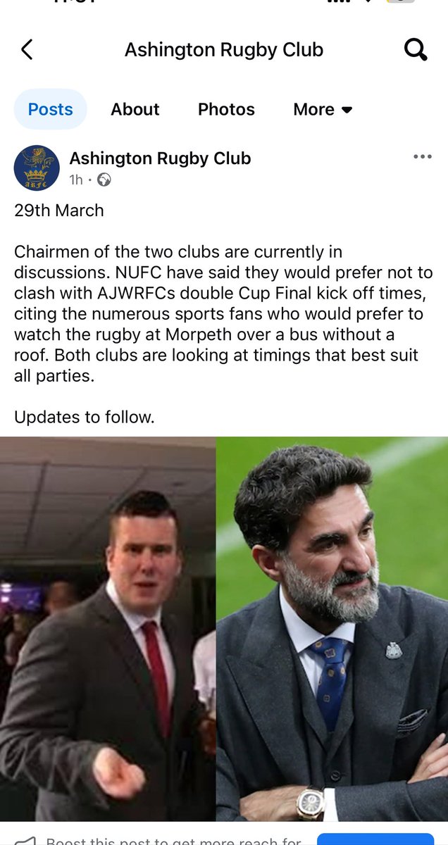 TommyMore3's tweet photo. @NUFC 

Congratulations on Sundays success. 🏆 Yasir, I’m sure we could work something out for both clubs? @Ashingtonrfc https://t.co/JWA80PGUZY