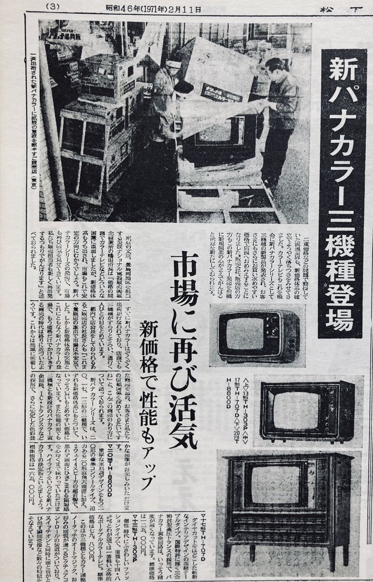 レトロ] ナショナルカラーテレビ、TH20-A9D(N)