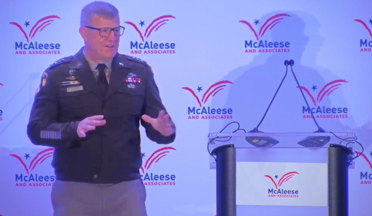 McAleeseAssocPC's tweet image. ⭐A sincere thank you to GEN James E. Rainey, Commanding General, @armyfutures Command, for kicking off the 16th Annual McAleese &quot;Defense Programs&quot; Conference this morning focused on matching threats to @USArmy capabilities - ability to adapt! #USArmy #ArmyFuturesCommand…