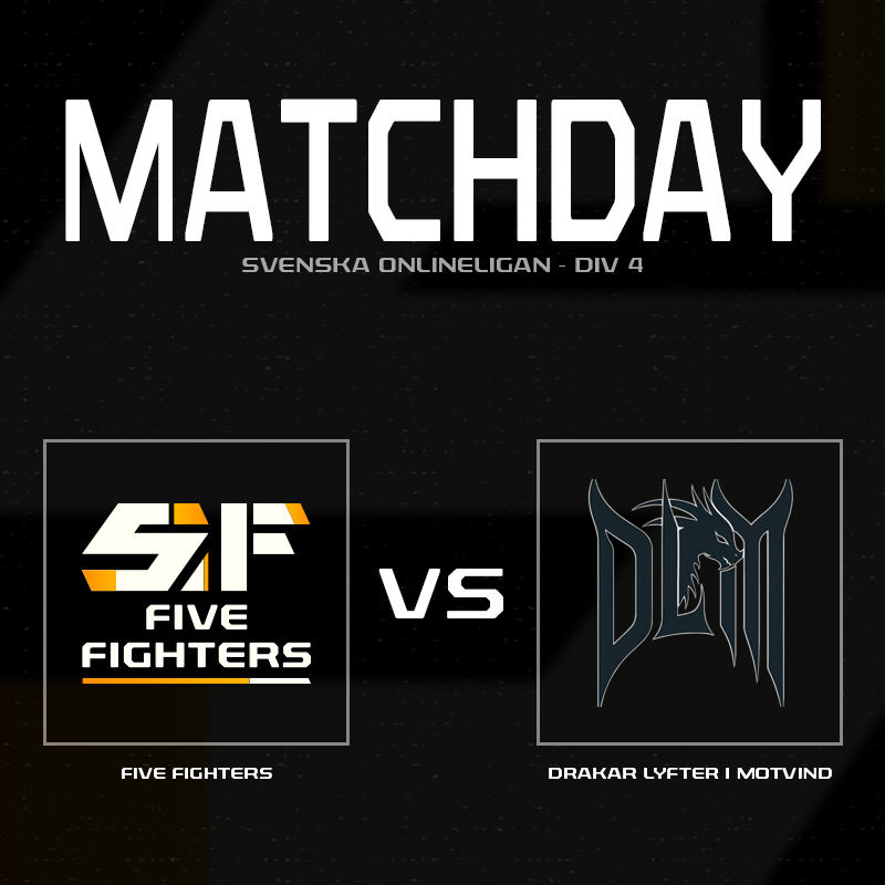 Five Fighters (@fivefighterslol) on Twitter photo ‼️MATCHDAY‼️
We are back tonight playing <a href="/onlineligan/">Svenska Onlineligan</a> division 4.
⏰ - 20:30 CET
⚔️ - Five Fighters vs Drakar Lyfter i Motvind
#SOLS10 ‼️MATCHDAY‼️
We are back tonight playing <a href="/onlineligan/">Svenska Onlineligan</a> division 4.
⏰ - 20:30 CET
⚔️ - Five Fighters vs Drakar Lyfter i Motvind
#SOLS10