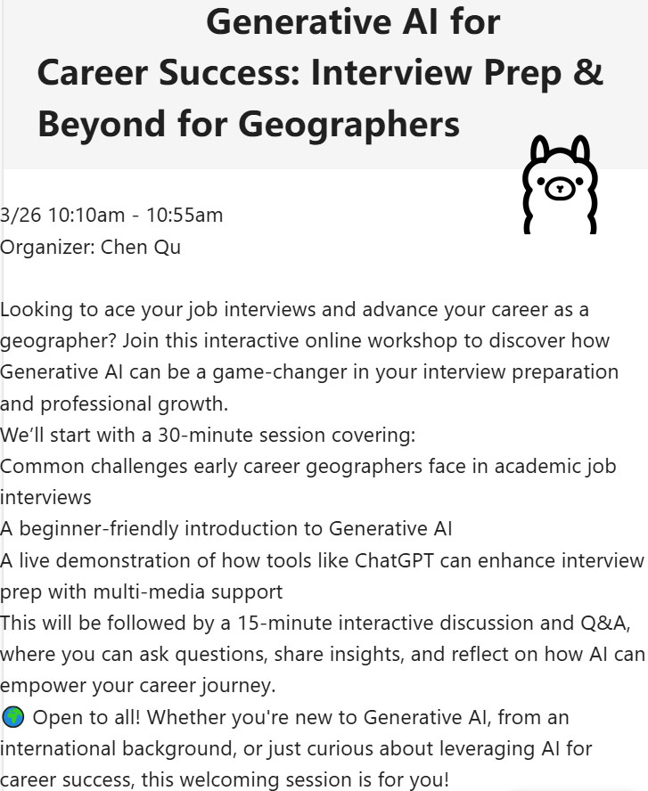 I will convene a workshop too #AAG2025 <a href="/theAAG/">American Association of Geographers</a> (UTC 2.10). All welcome!

Register aag.org/events/aag2025