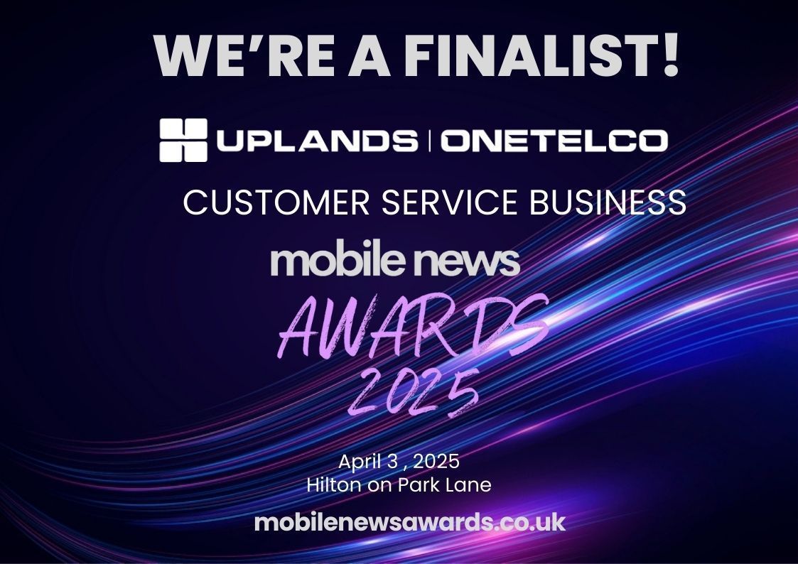 ⏳ The countdown is on! We’re just weeks away from the Mobile News Awards 2025, where Uplands OneTelco is a finalist for:

🏆 Best Customer Service
🏆 Best B2B Dealer

Wish us luck!

#MobileNewsAwards #CustomerService #B2B #UplandsOneTelco