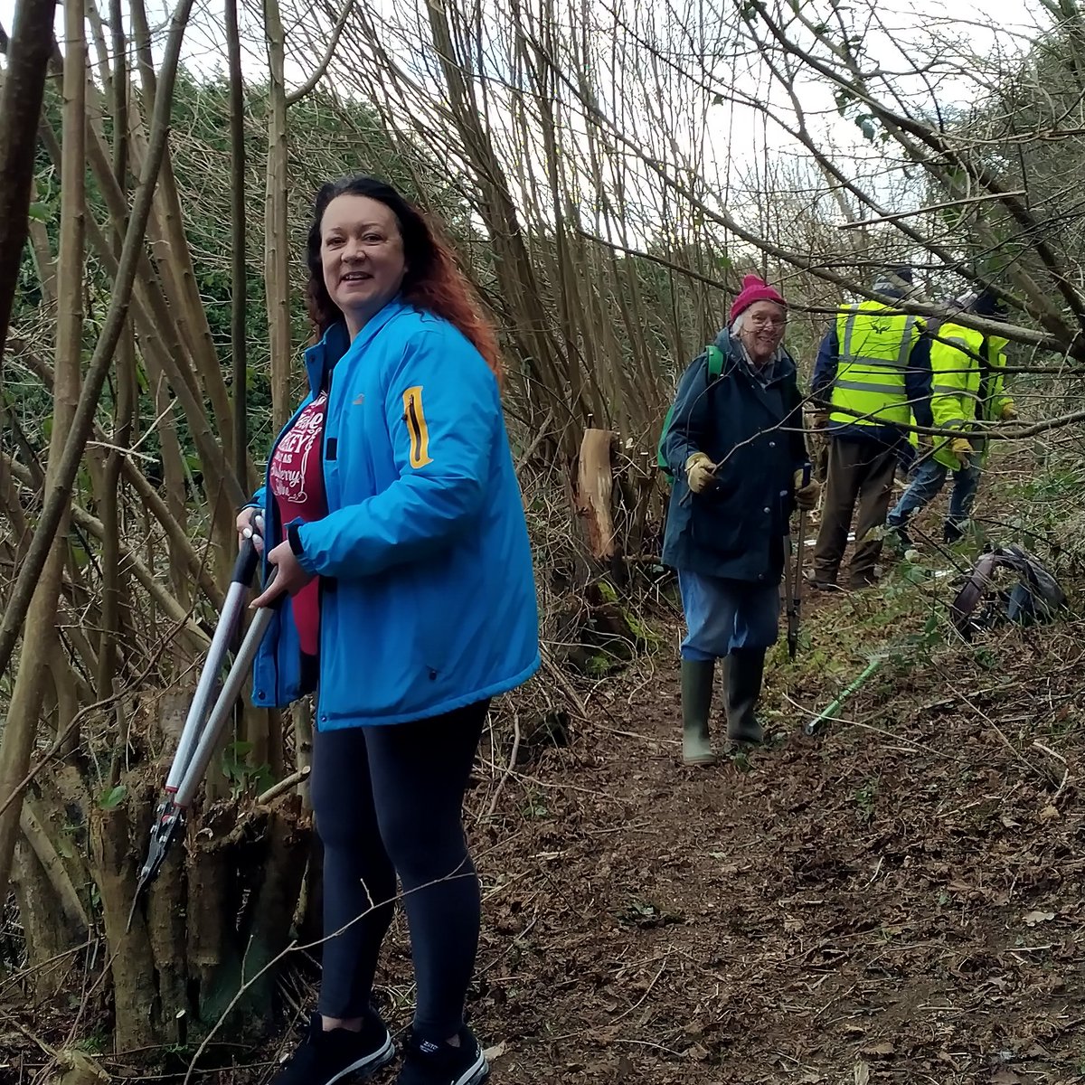 ErewashBC's tweet image. The Erewash volunteer tree wardens were joined by Mayor, Cllr Kate Fennelly, at Stoney Clouds Nature Reserve in Sandiacre. 

They cleared the bottom footpath and coppiced most of the hazel stumps.

Want to get involved? Find out more at erewash.gov.uk/parks-and-gard…

#treewardens
