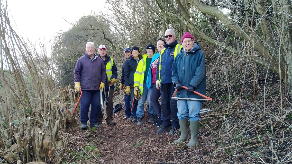 ErewashBC's tweet image. The Erewash volunteer tree wardens were joined by Mayor, Cllr Kate Fennelly, at Stoney Clouds Nature Reserve in Sandiacre. 

They cleared the bottom footpath and coppiced most of the hazel stumps.

Want to get involved? Find out more at erewash.gov.uk/parks-and-gard…

#treewardens