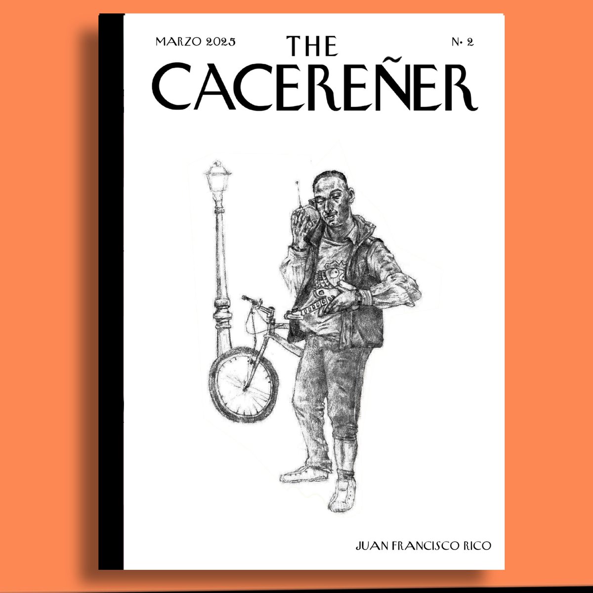 THE CACEREÑER nº2 #JuanFranciscoRico. “Pitoño” personaje de #Cáceres.
El artista que ha creado la portada 2 es cacereño, deslumbra con su dibujo detallado y oscuro. Critica el hiperconsumismo a través de la temática de EEUU y el satanismo. Un talento emergente #TheCacereñer