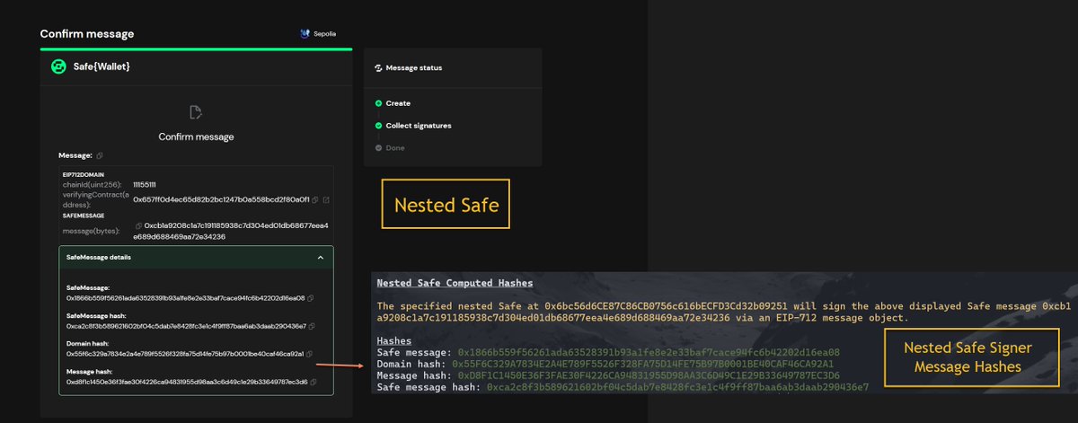 Alright folks, a new nice update was just shipped to the safe-tx-hashes-util script. Some security councils use so-called nested Safes as signers (i.e. use a Safe as a signatory to another Safe). When a nested Safe needs to approve a transaction on the primary Safe, it must call