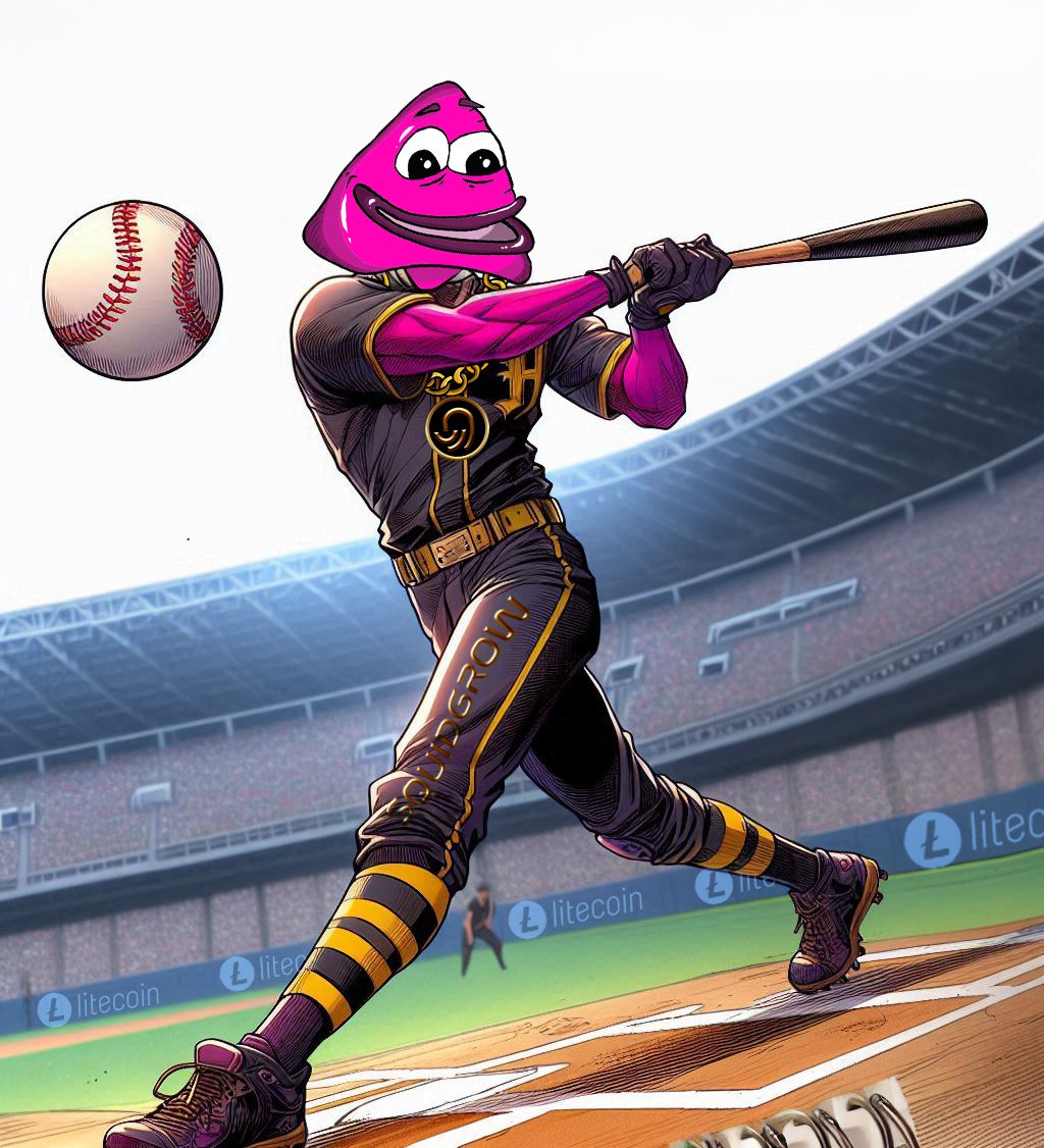 SquiddyMeme's tweet image. Batter up! @litecoin @Squid_Grow #squiddy