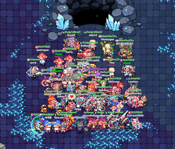PixelHeroesMMO's tweet photo. 📸 Spotted Adventurers taking a group photo in Dorgon Habitat because the 2025 Lunar Event is ending soon!

A huge thank you for your continued support—we’re grateful to have you all on this journey! See you in future events &amp; let’s keep the fun going! 💜 https://t.co/h8M5u2XYzq