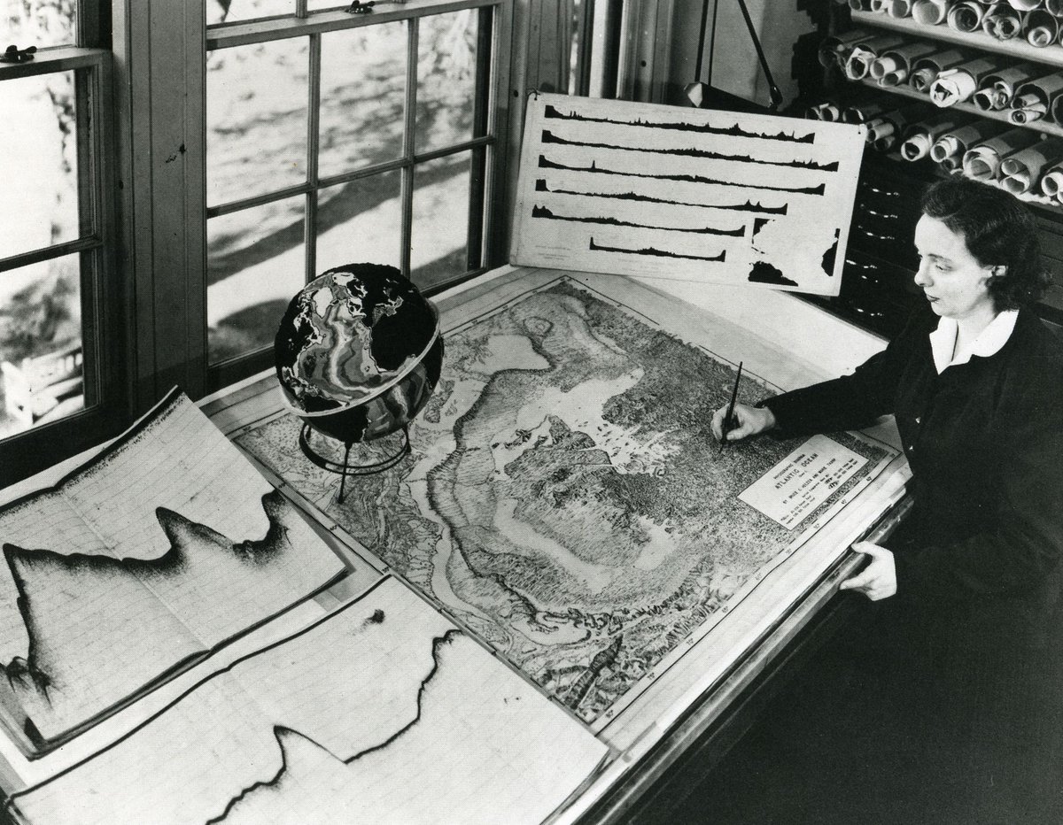 How did Marie Tharp show continental drift? What was mapping the seafloor like during the mid 20th century? Find out in our article on six women in #geology celebrating #InternationalWomensDay: ow.ly/ego650VbI8P

📸: Lamont-Doherty Earth Observatory/Columbia University