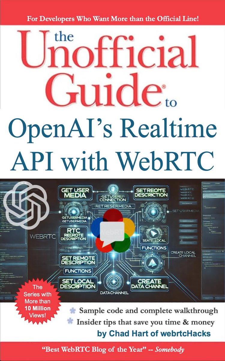 New post: The Unofficial Guide to OpenAI Realtime WebRTC API  - full code walkthrough with architecture, #WebRTC tips, data channel messages, and functions by <a href="/chadwallacehart/">Chad Hart</a> 

webrtchacks.com/the-unofficial…