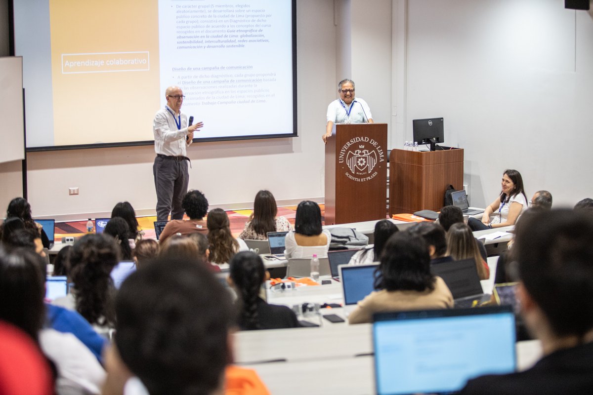 fundacionucm's tweet photo. La Escuela Complutense Latinoamericana inaugura su 36ª edición en la @udelima con récord de participación: más de 520 inscripciones en 10 cursos. Autoridades de la @unicomplutense  y la Universidad de Lima destacaron la importancia del intercambio académico.

Lee la noticia 👇
https://t.co/x1dzABgy8S