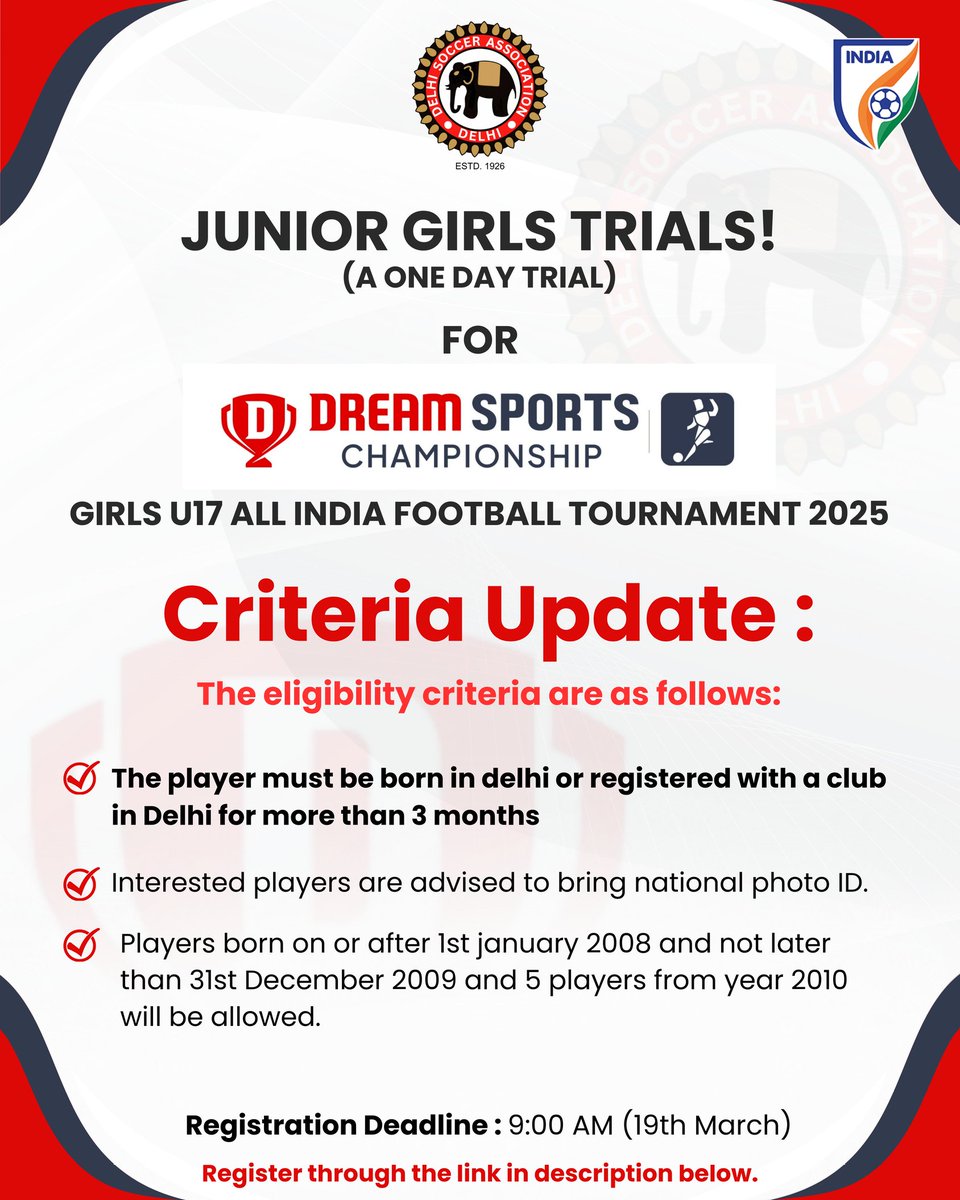 ⚠️ IMPORTANT UPDATE ⚠️

#footballdelhi #IndianFootball