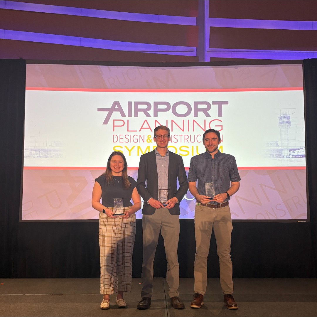 Congratulations to Kaitlyn Zych, Luke Letica, and team for securing 1st place in the ACC YP Innovation Competition at the 2025 ACC/AAAE Airport Planning, Design, and Construction Symposium for their work, "Painting the Future: Autonomous Airfield Marking"! #AirportSymp #YoungPros
