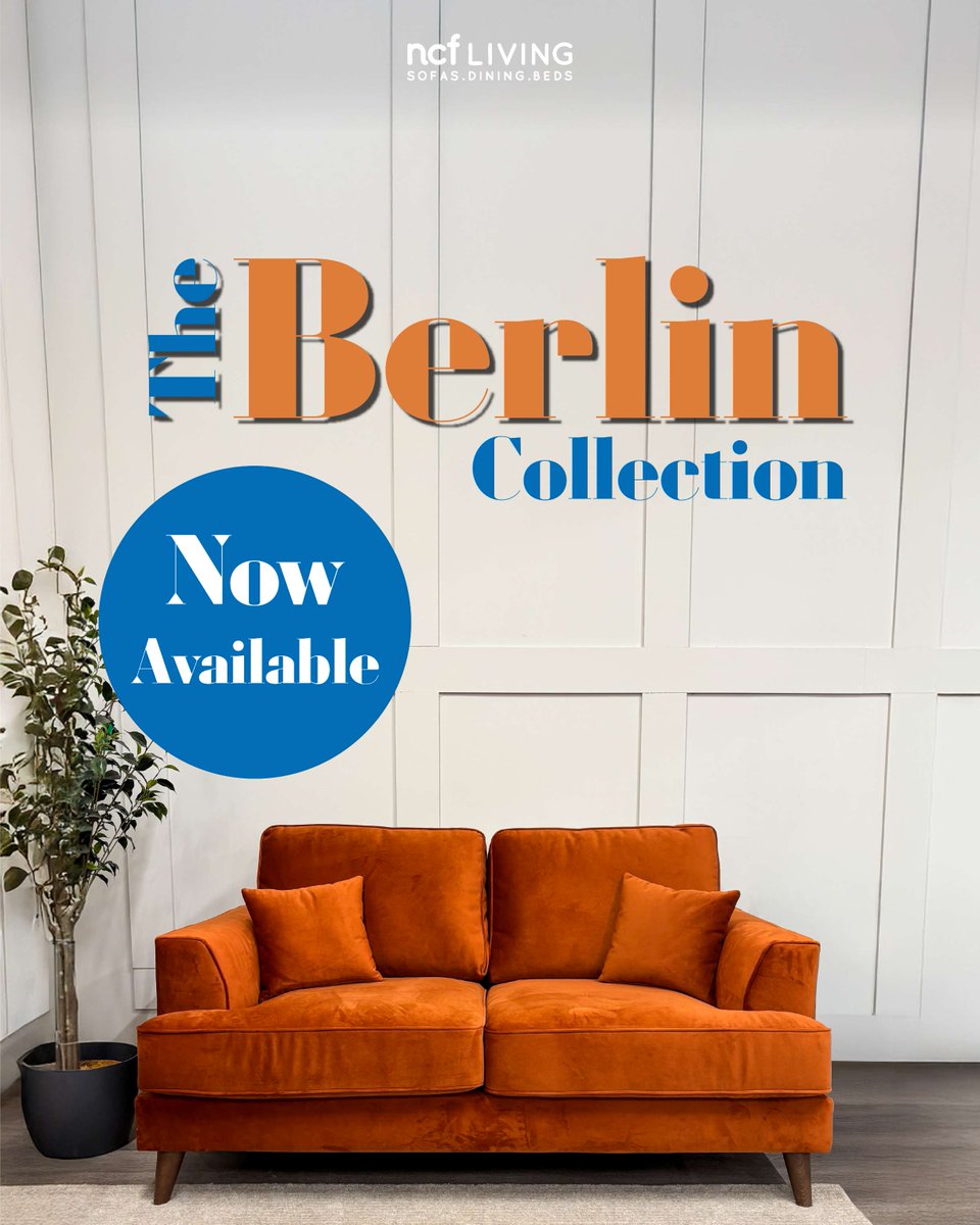 ncf_living's tweet photo. 🧡 The Berlin Collection Has Landed! 🧡

Say hello to The Berlin — bold, beautiful, and ready to steal the spotlight. In luxurious orange velvet, this stunner brings warmth, style, and serious comfort to any space. ✨

🛋️ Available as 3-seater, 2-seater, armchair and footstool https://t.co/W1z1TUDyrd